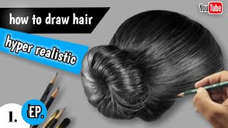 How I Draw  Realistic Hair / Tutorial for beginners inspired by Ali Haider 😀😀