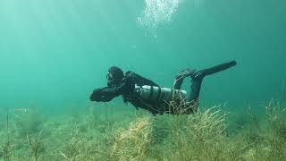 Sidemount-Tauchen bei mega Sicht im Kulkwitzer See