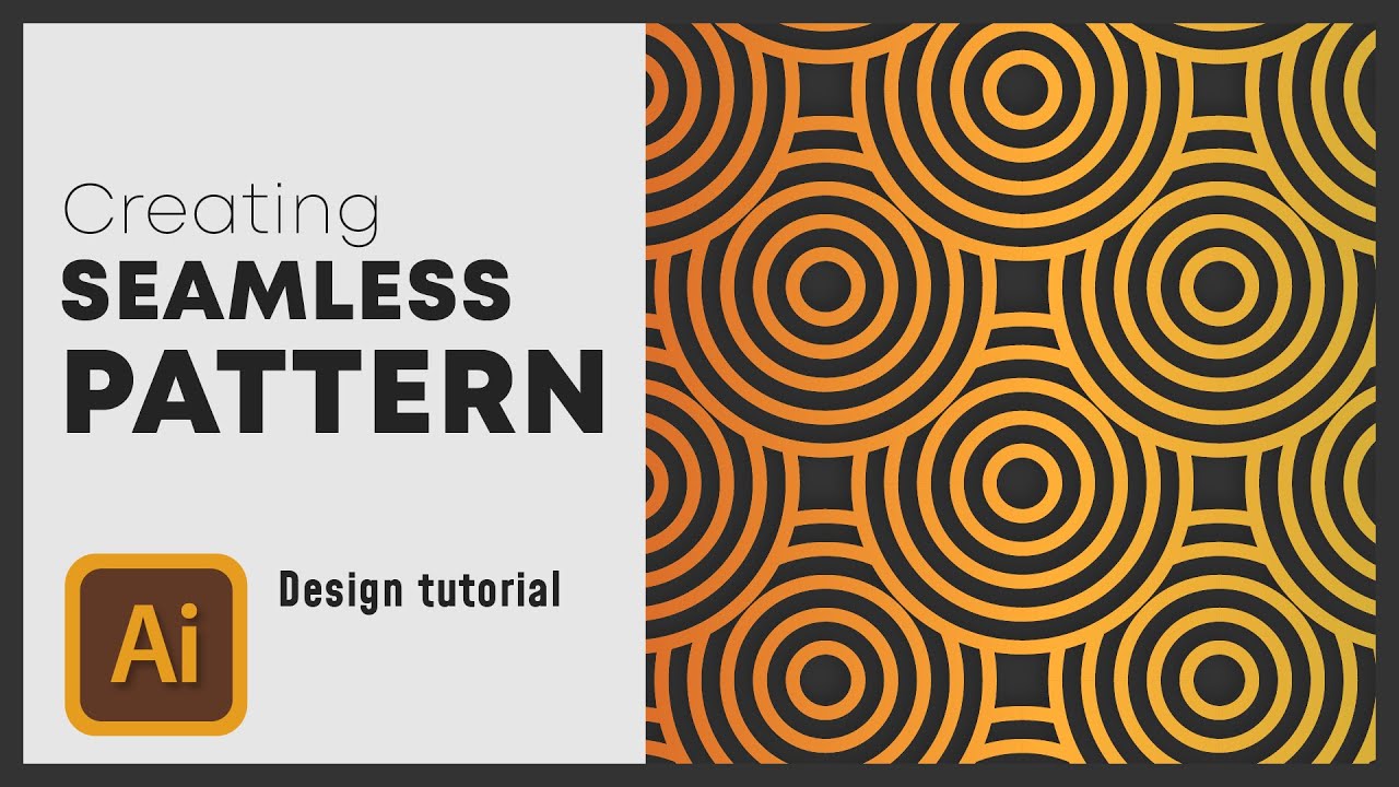 How To Create Simple Seamless Pattern In Adobe Illustrator - YouTube