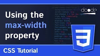 Using the max-width CSS property - CSS Tutorial