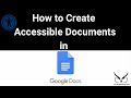 How To Make a Document Accessible in Google Docs