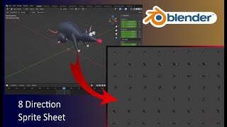 How to make an 8 direction sprite-sheet from an animation in Blender