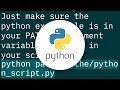Shell Script: Execute a python program from within a shell script