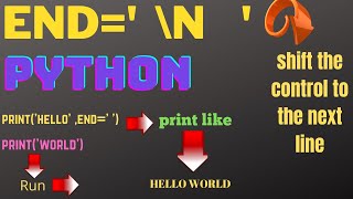 python end parameter in [urdu] [hindi] | print function python end | end in python | /n in python .