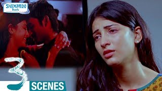 Shruti Haasan Cries for Dhanush | 3 Telugu Movie Scenes | Dhanush | Sivakarthikeyan | Anirudh