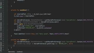 Saving data with Shared Preferences in Android Studio Kotlin 2022
