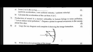 STD 8  BASIC SCIENCE ANNUAL EVALUATION 2022-23 WITH ANSWER KEY