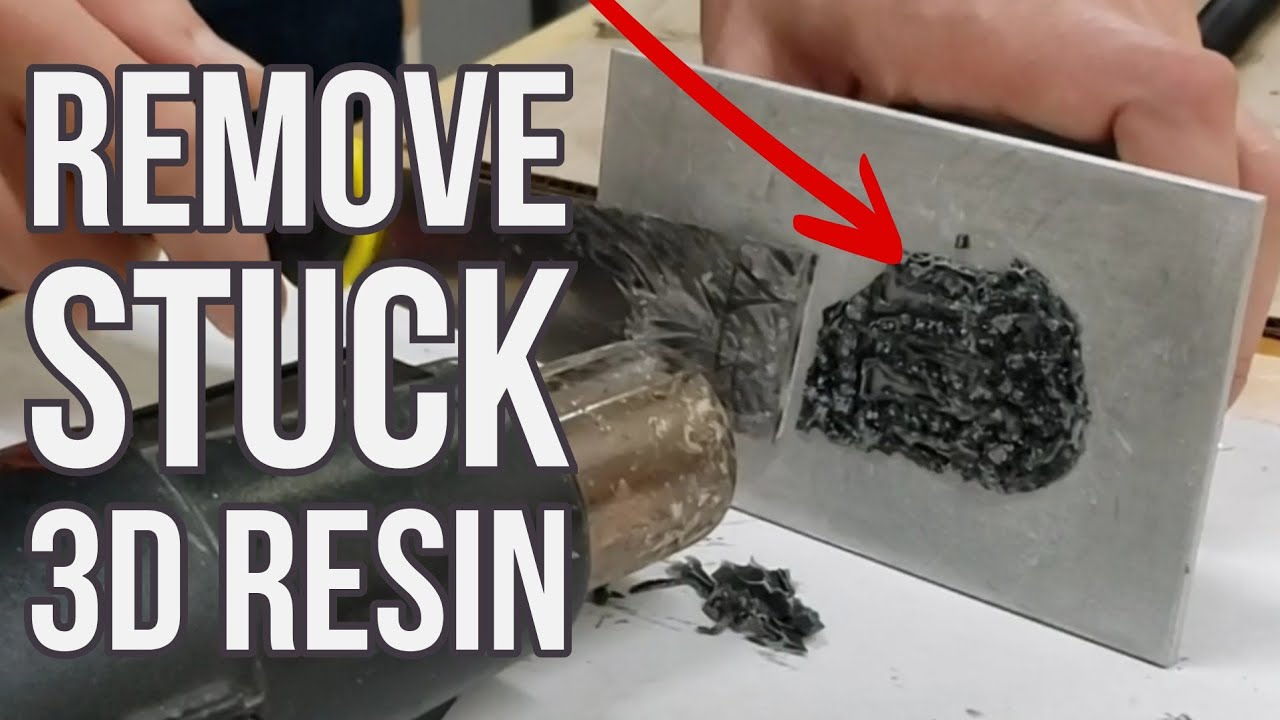 How To Remove Cured Resin Stuck On 3D Printer Build Plate - YouTube