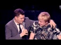 Michael Buble duets with 15 year old boy (Sam Hollyman) -  Feeling Good