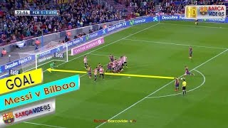 Messi's amazing Freekick Goal against Bilbao (Apr 14)