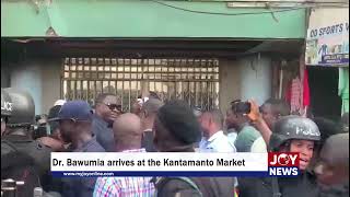 Dr. Bawumia arrives at the Kantamanto Market. #JoyNews