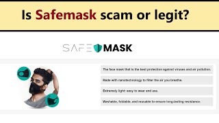 Safemask - scam or legit offer? Reviews about Safemask Pro N95 respirator! Should you buy it?