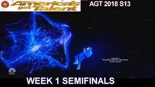 Front Pictures Multimedia Act Wildcard GETS X From SIMON Semifinals 1 America's Got Talent 2018 AGT