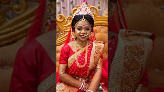 মিষ্টি Bride🥰❤️Look-টা কেমন হয়েছে জানিও😍   #muariadey #makeupartistkolkata #bengalibride