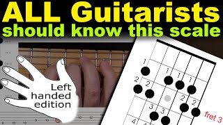 The guitar scale every guitarists should learn - LEFT HANDED How to play the Major scale