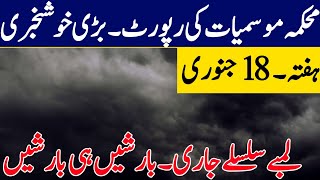 Weather Update Today, 18 January| Torrential Rains Gust and hailstorm expected| Pakistan Weather