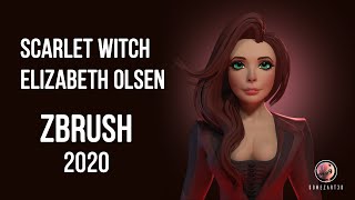 Elizabeth Olsen - Stylized Zbrush 2020  Sculpting - Scarlet Witch