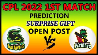 1st Match Jamaica Tallawahs vs St Kitts, Match Prediction, JT vs SNP, CPL 2022, Dream11 team