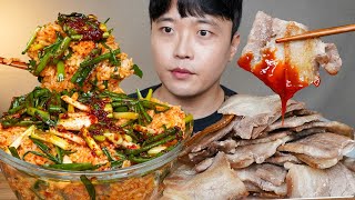 파김치비빔밥 냉동삼겹살 초장에 찍어먹기 후추국 먹방 Green Onion Kimchi Bibimbap \u0026 ASMR MUKBANG REAL SOUND EATING SHOW