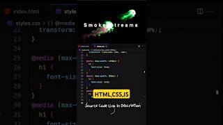 💨 Smoke Streams Effect on Cursor Move | HTML CSS JavaScript 🔥 #html #css #javascript #shorts