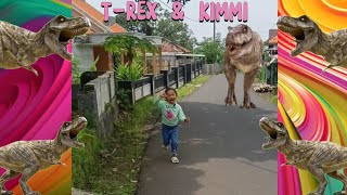 DIKEJAR DINOSAURUS T-REX 🦖 | MOMENT KOCAK KIMMI