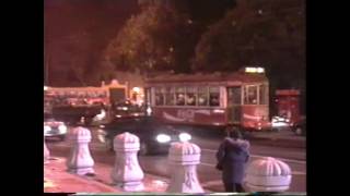 Trams between cars. CARRIS AT NIGHT 4 (Lisboa 94)