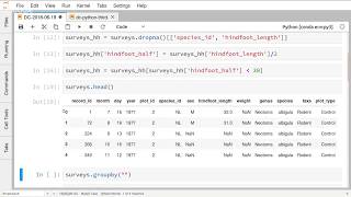 Data Carpentry - Data Analysis and Visualization with Python - Part 3