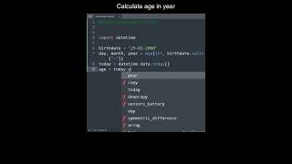 Calculate age in year in Python | Python Examples | Python Coding Tutorial | Python Coding Interview