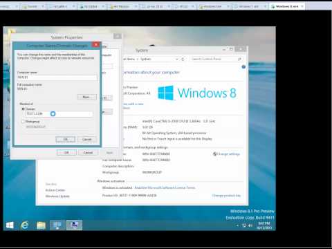 Put Windows 8.1 to the Domain. Put Windows 8.1 to the Domain.
