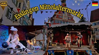 Esslingen, Germany🇩🇪🎄Mittelaltermarkt 2023/4K Walking Tour Esslingen Mittelaltermarkt