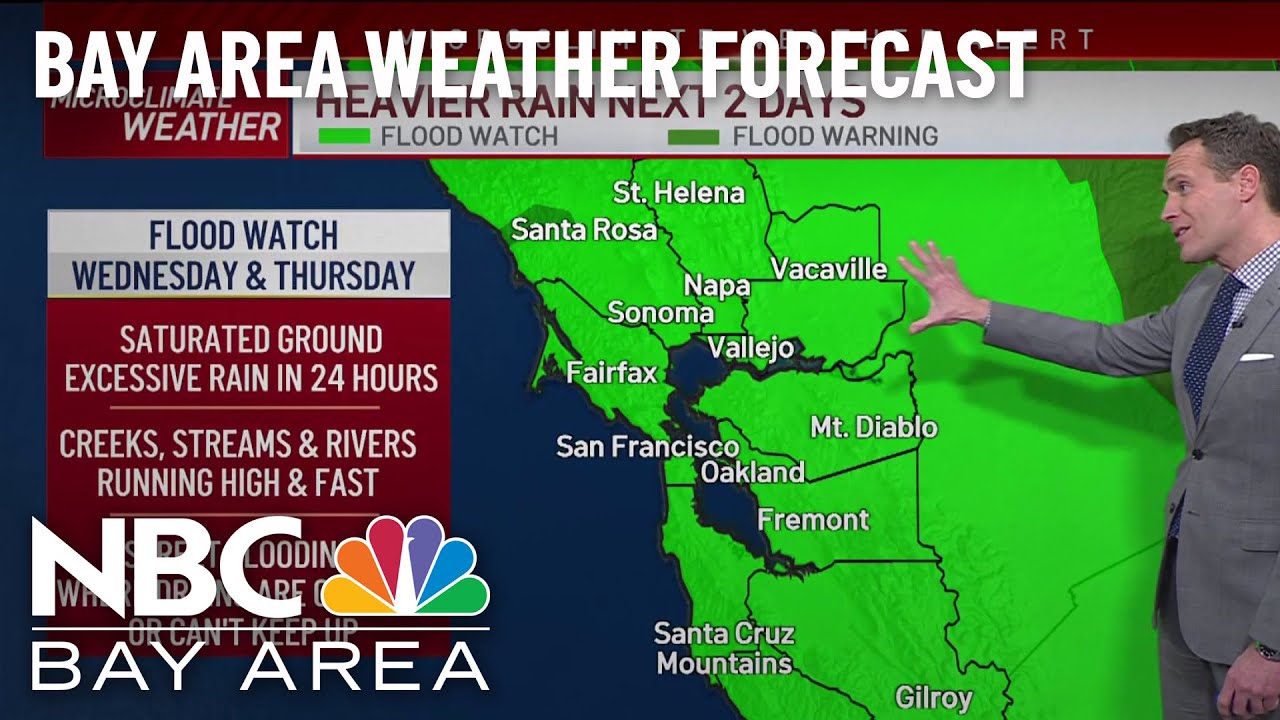 Bay Area Forecast: Heavier Rain; Bay Area Flood Watch - YouTube