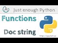 Python Functions - doc string | Just enough Python