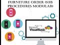 Visual Basic Programming Tutorial with code - Furniture Order (Sub Procedures Modular)