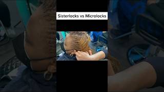 Difference between sister locks vs micro locks #blackgirlmagic #locs #shorts