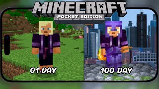 Survive 100 Days in | Minecraft Pocket Edition