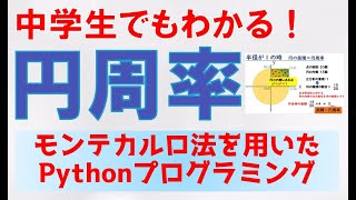 【情報１】モンテカルロ法を用いてPythonプログラミング　円周率の求め方