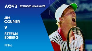 Jim Courier v Stefan Edberg Extended Highlights | Australian Open 1993 Final