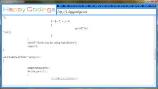 Bubble Sorting Algorithm - C Code Example