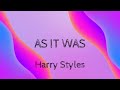 Harry Styles - As It Was (Lyrics) (Testo e Traduzione)