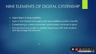 The Nine Elements of Digital Citizenship