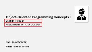 OOPC I Assignment Guidelines