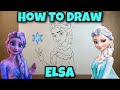 HOW TO DRAW ELSA | FROZEN | Easy Step-by-Step Tutorial | FOR KIDS