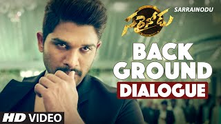 Back Ground Dialogue || Sarrainodu Dialogues || Allu Arjun, Rakul Preet || SS Thaman