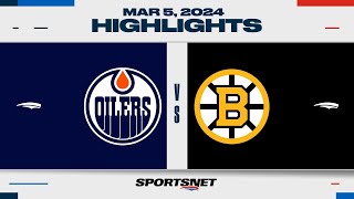 NHL Highlights | Oilers vs. Bruins - March 5, 2024