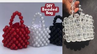 DIY BEADED BAG // HOW TO MAKE AN EASY BOXY BEADS BEADED BAG // BEGINNER FRIENDLY .