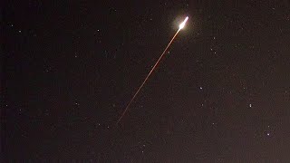 Space junk falling to the Earth - from live stream