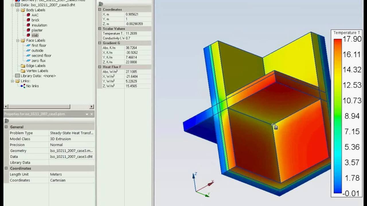 QuickField Example Simulation: ISO 10211:2007 Thermal Bridges In ...