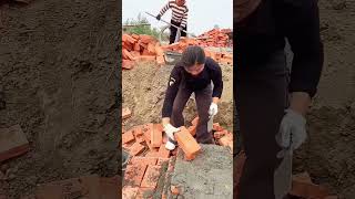 Brick masonry process for the house door pillar