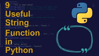 9 Useful String Function in Python | Python Examples | Python Coding Tutorial | Python Interview