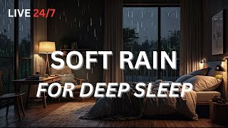 (No Mid Ads) Rain Sounds For Sleeping - Calm Nights With Gentle Asmr Thunderstorm Sounds